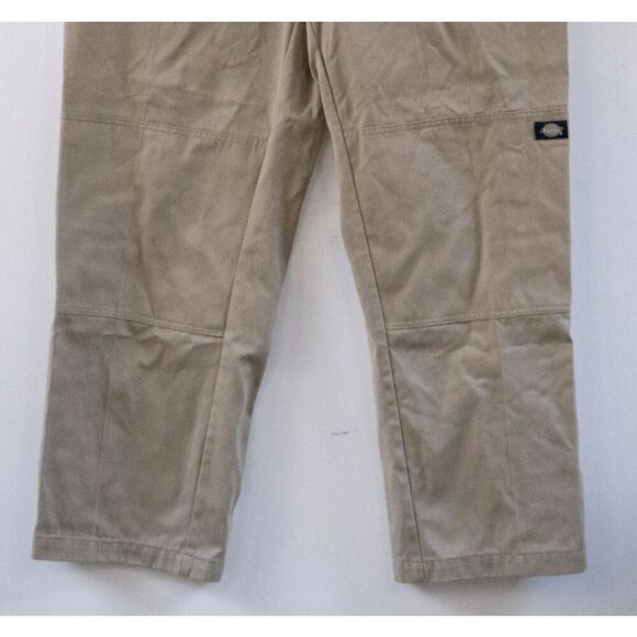 Vintage Men's Cream Tan Dickies Loose Fit Double Knee Work Pants Size 44x32 - Picture 7 of 8